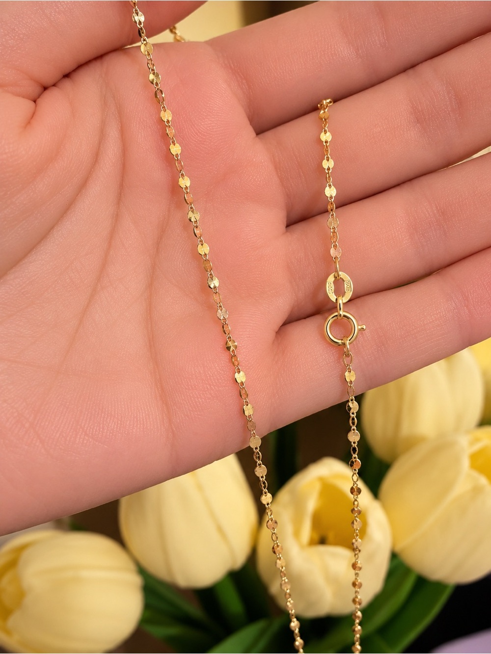 10k gold dainty necklace